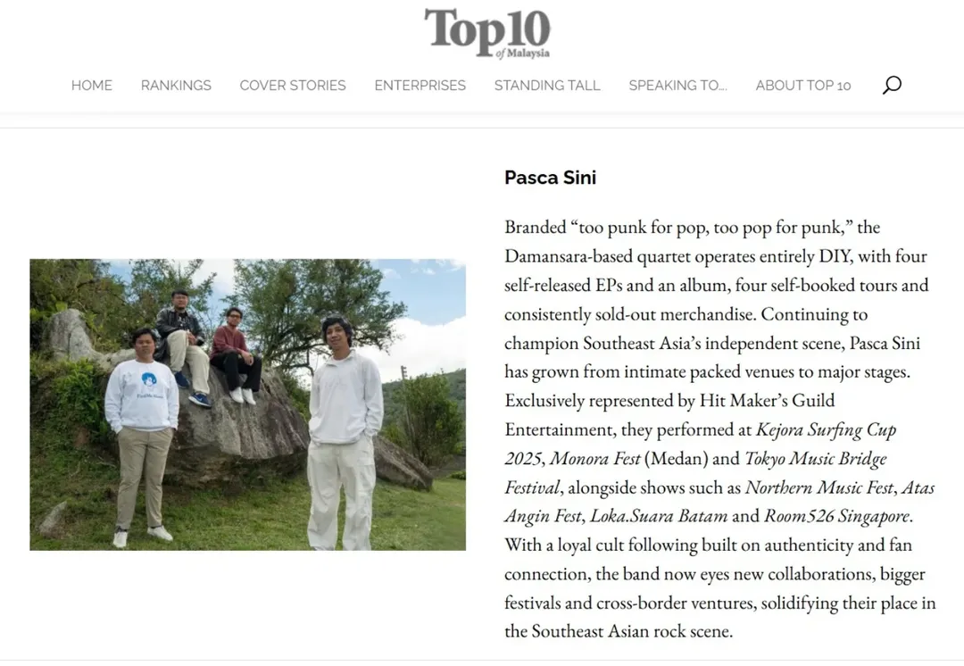 Top 10 Malaysia — Pasca Sini